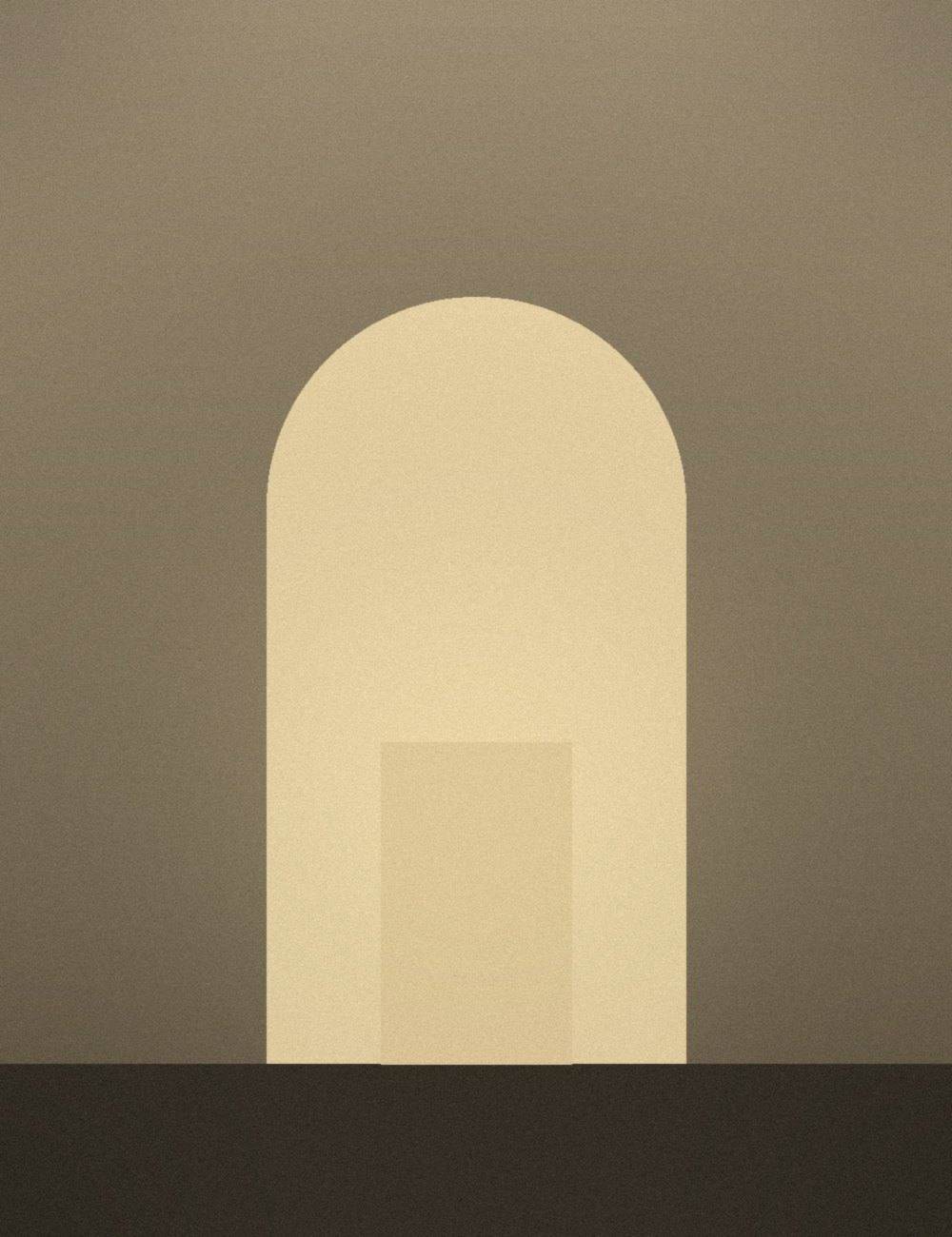 Warm light through an archway